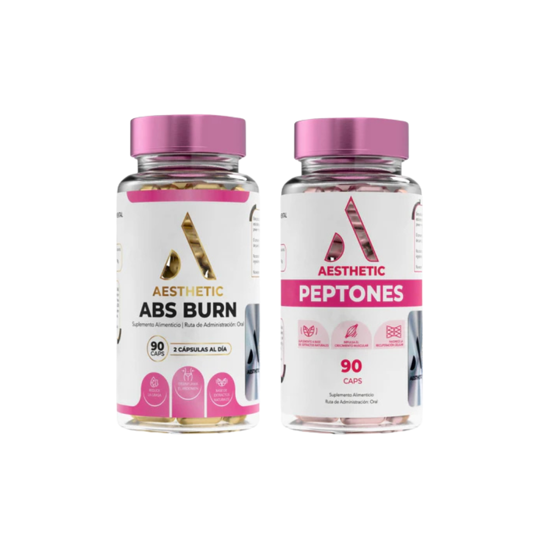 Kit Aesthetic Body para Definición, Firmeza y Rendimiento:  Aesthetic Abs Burn + Aesthetic Peptones